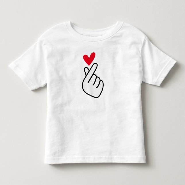 Camiseta Coração de dedos coreano (Frente)
