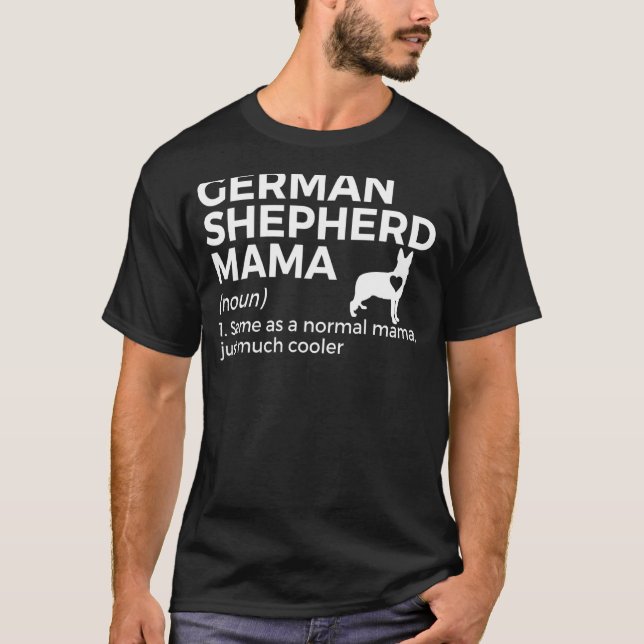 Camiseta Coração de Definição da Mãe do german shepherd (Frente)