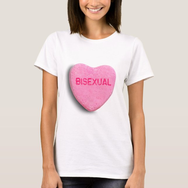 Camiseta Coração de Doce Bissexual (Frente)