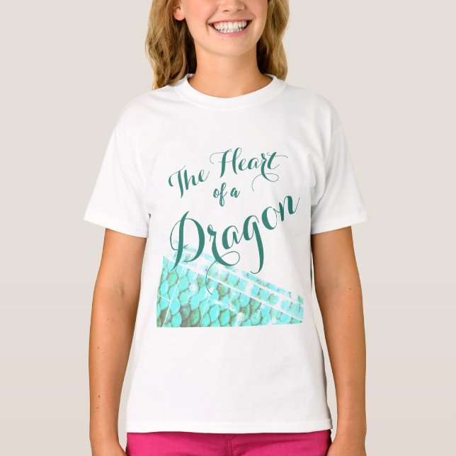Camiseta Coração de Dragão Personalizado (Frente)