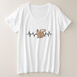 Camiseta Coração de Esquilo Amante de Esquilo