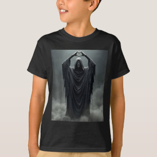 Camiseta Coração de fantasma engraçado mãos rosto assustado