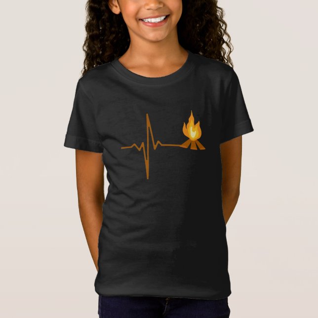 Camiseta Coração de Fogueira Camping (Frente)