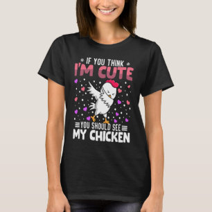 Camiseta Coração de Frango Dia dos Namorados Animal Para Mu