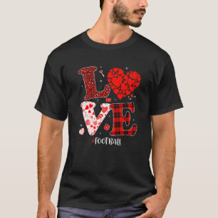 Camiseta Coração de Futebol do Amor Familiar Engraçado V