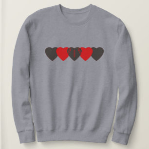 Camiseta Coração de Futebol Vermelho e Pewter Escuro