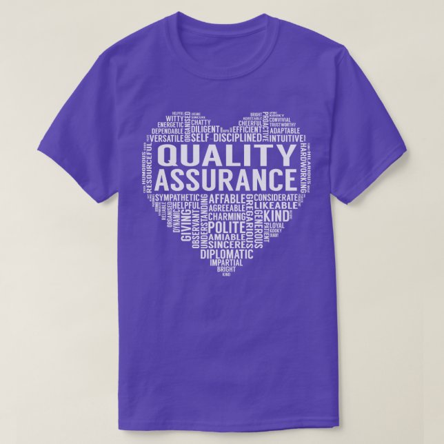 Camiseta Coração de Garantia de Qualidade (Frente do Design)