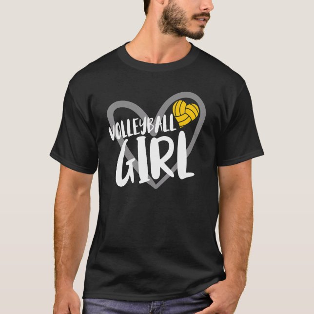 Camiseta Coração de Garota de Volei 2 (Frente)
