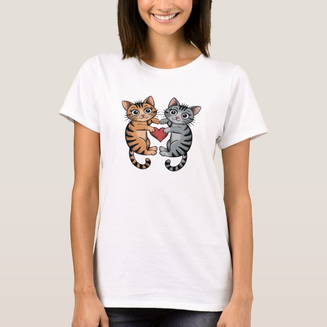 Camiseta Coração de Gatos (Frente)