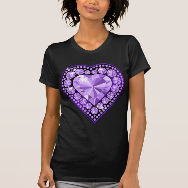 Camiseta coração de Gem Ametyst (Frente)