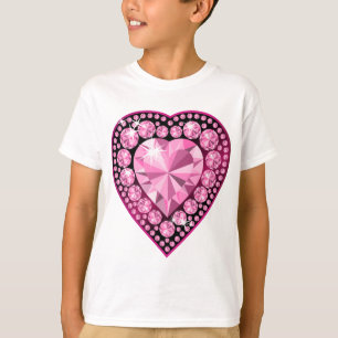 Camiseta Coração de Gem Quartz Rosa
