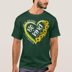 Camiseta Coração de Girassol Seja Dourado Cancer de Infânci