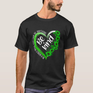 Camiseta Coração de Girassol Seja Verde Gastroparese Verde