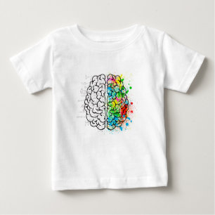 Camiseta coração de ideia de psicologia da mente cerebral