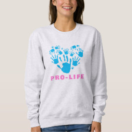 Camiseta Coração de Impressão de Mão Pró-Vida – Conscientiz