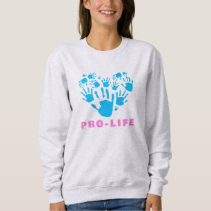 Camiseta Coração de Impressão de Mão Pró-Vida – Conscientiz