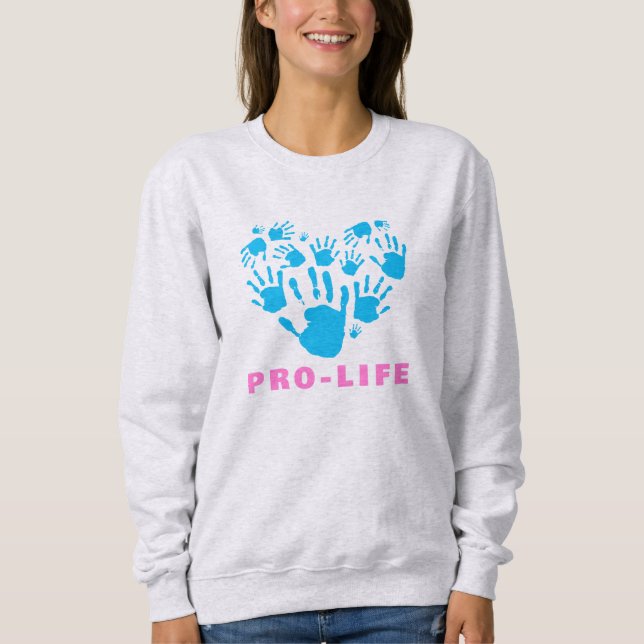 Camiseta Coração de Impressão de Mão Pró-Vida – Conscientiz (Frente)