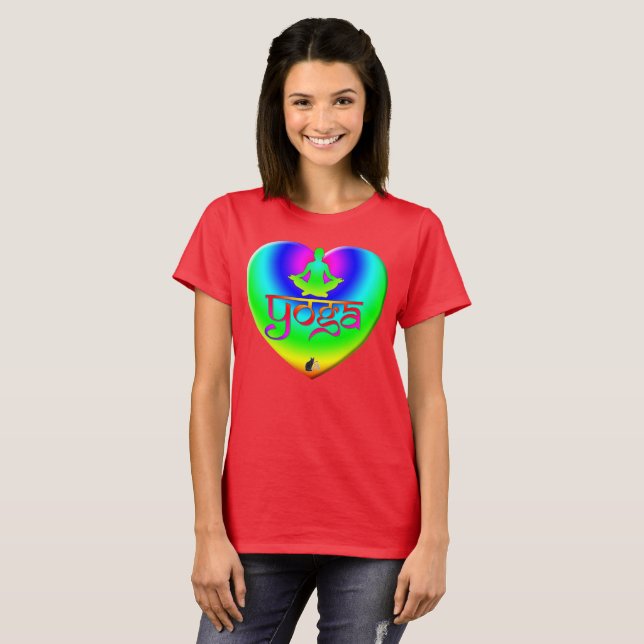 Camiseta Coração de Intencionalidade Arco-íris de  (Frente Completa)