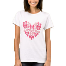 Coração de Laço Rosa Design Coquette Estético