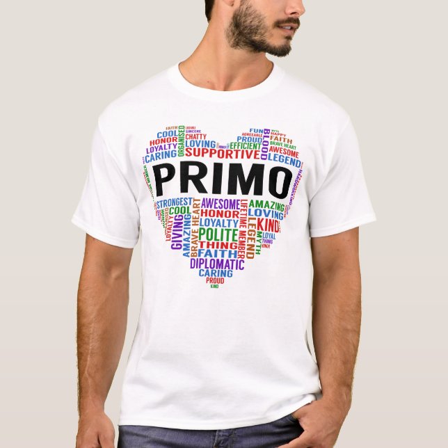 Camiseta Coração de Legenda PRIMO (Frente)