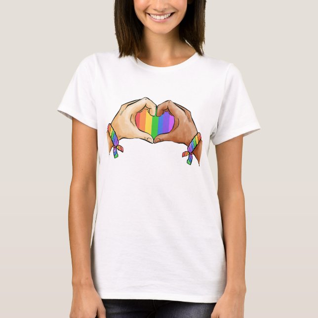 Camiseta Coração de Menina LGBT (Frente)