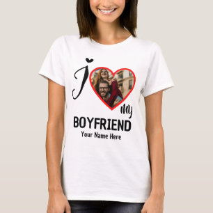 Camiseta Coração de Namorado Personalizado Foto do Dia dos 
