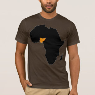 Camiseta Coração de Nigéria de África