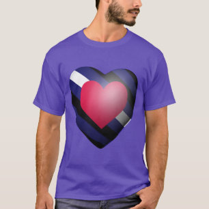 CAMISETA CORAÇÃO DE ORGULHO DE COR