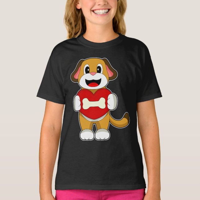 Camiseta Coração de Osso de Cachorro (Frente)