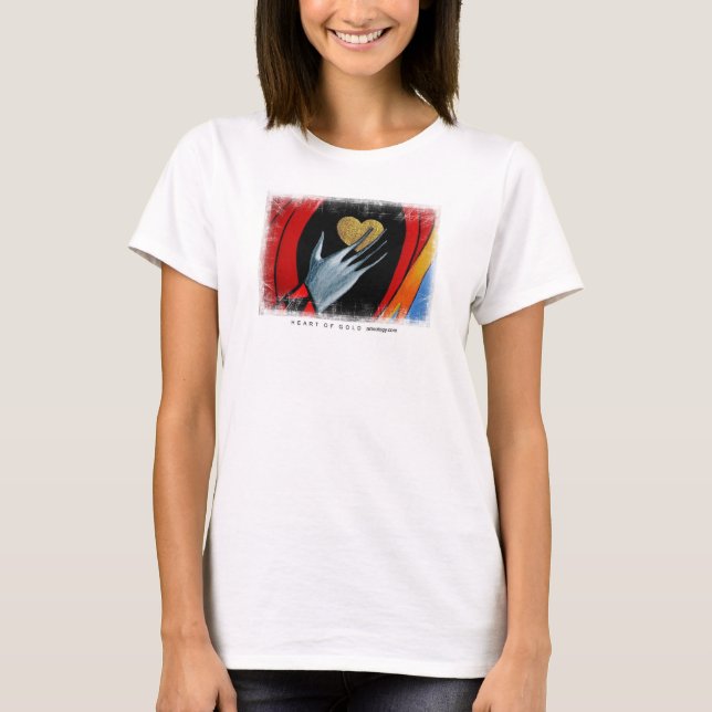 Camiseta coração de ouro (Frente)