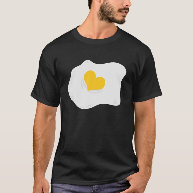 Camiseta Coração de Ovos Secos Canhões De Ovos Vegan (Frente)