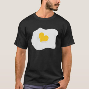 Camiseta Coração de Ovos Secos Canhões De Ovos Vegan Caf