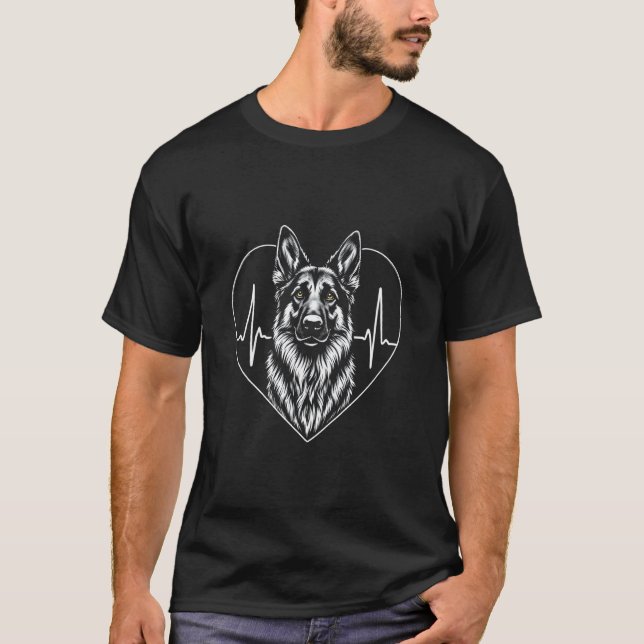 Camiseta Coração de Pastor Alemão (Frente)