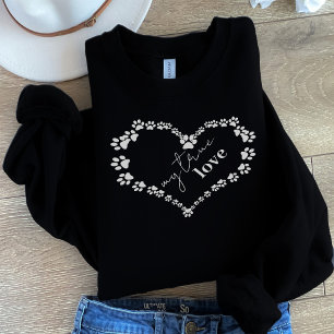 Camiseta Coração de Pet Paw   Meu Verdadeiro Amor