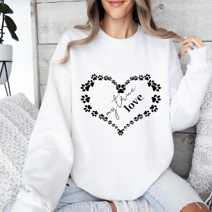 Camiseta Coração de Pet Paw   Meu Verdadeiro Amor