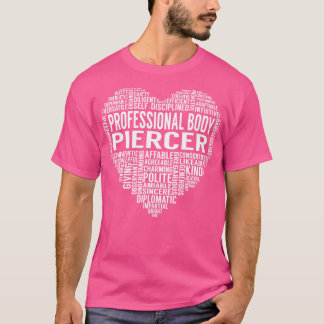 Camiseta Coração de Piercer do Corpo Profissional