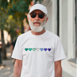 Camiseta Coração de Pixel com Sinalizador gay