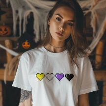 Coração de Pixel de Sinalizador Não Binário