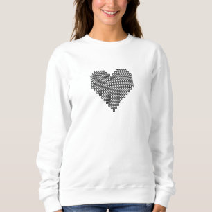 Camiseta Coração de pixel preto
