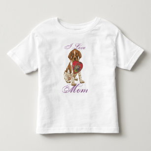 Camiseta Coração de Ponteiro Alemão Curto Mãe