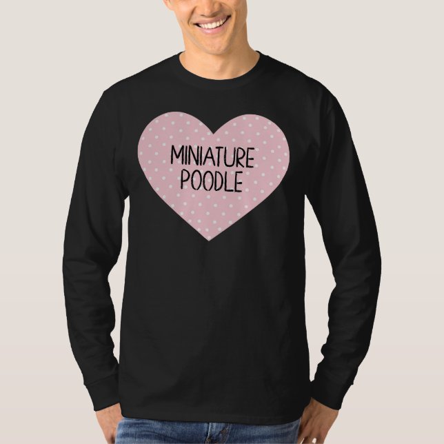 Camiseta Coração de Poodle Miniatura (Frente)