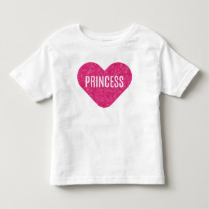 Camiseta Coração de Princesa Brilho Rosa