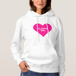 Camiseta Coração de Rapariga do Alasca Rosa Quente Personal