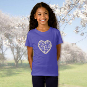 Camiseta Coração de Renda