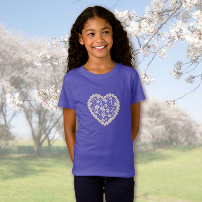 Camiseta Coração de Renda (Criador carregado)
