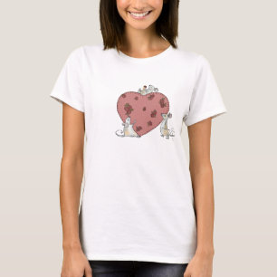 Camiseta Coração de rosa