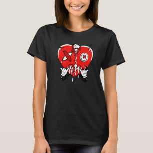 Camiseta Coração de Roupa Vermelha Chile Correspondente