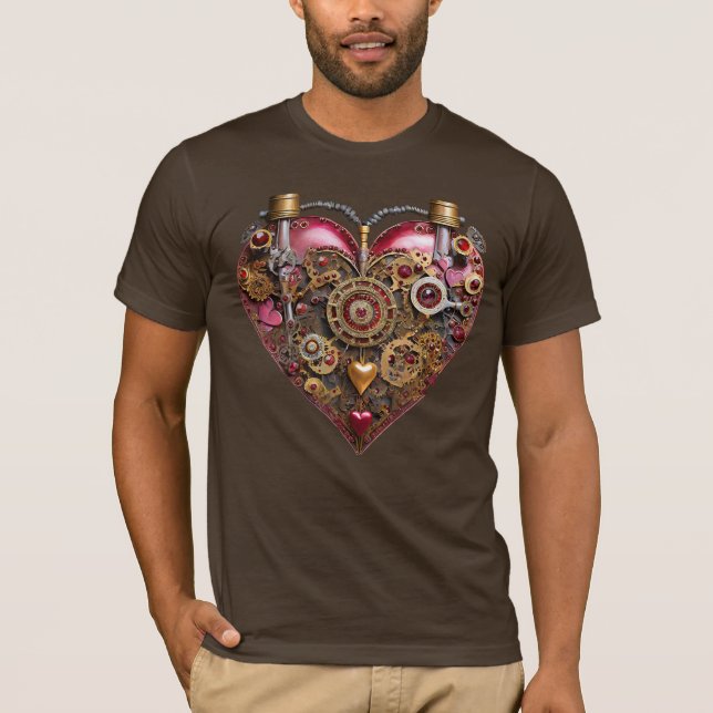 Camiseta Coração de Rubi Valentino Streampunk (Frente)