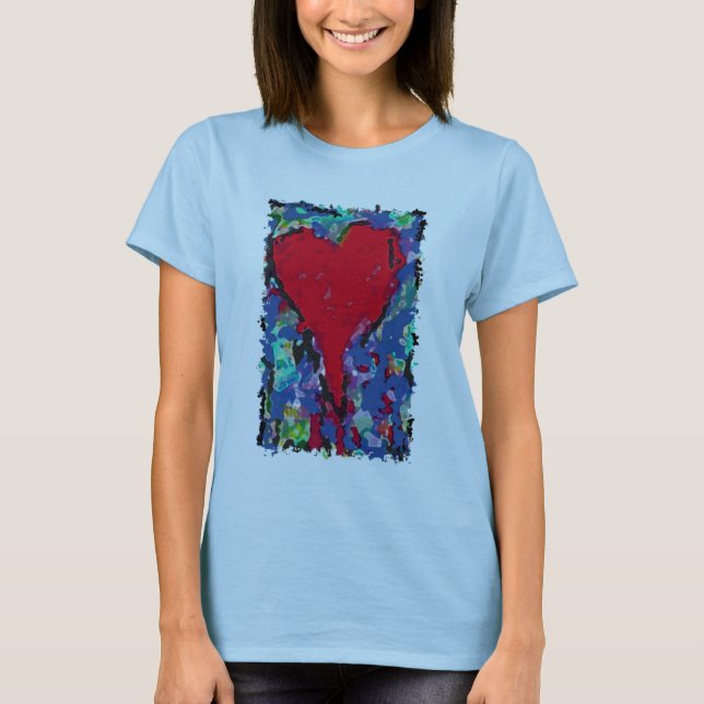 Camiseta coração de sangramento II (Frente)