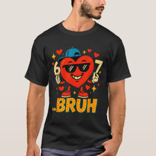 Camiseta Coração de São Valentim Dabbing Amor Engraçado Bru
